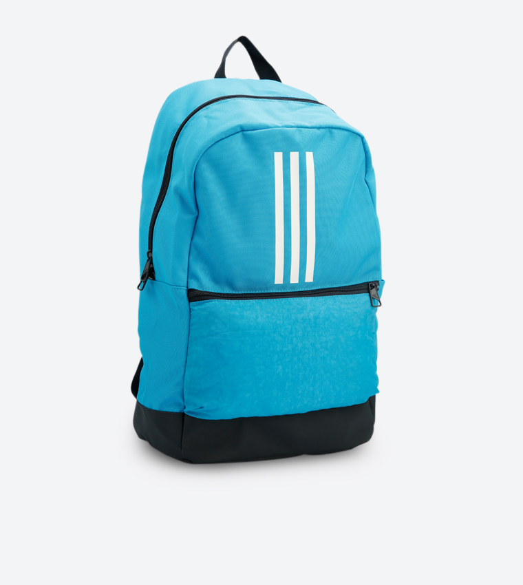 Buy Adidas Classic 3 Stripes Top Zip Backpack Blue DT2627 In Blue