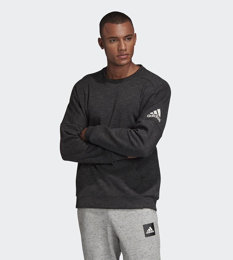 Buy Adidas Id Stadium Crewneck Sweatshirt Black In Black 6thStreet Bahrain