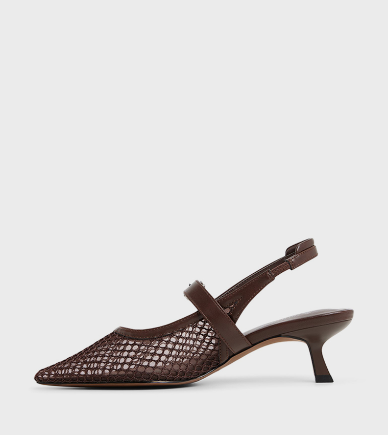 DUAA Mesh Slingback Pumps