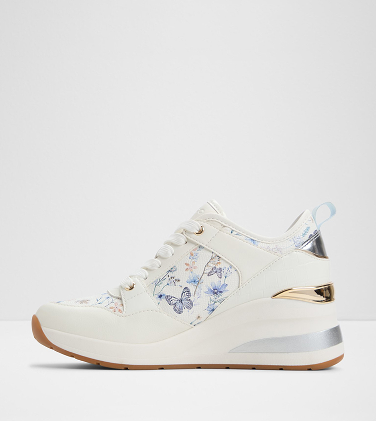 DUCIE Printed Wedge Sneakers