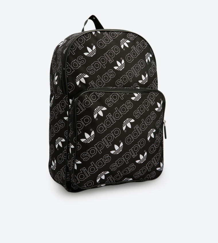 Buy Adidas Originals Brand Logo Printed Top Zip Backpack Black DV0188 ...