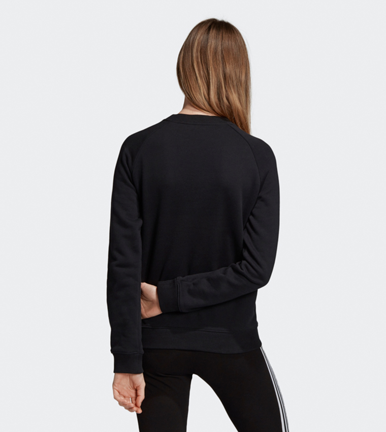 Buy Adidas Trefoil Crew Sweatshirt Black In Black 6thStreet Bahrain