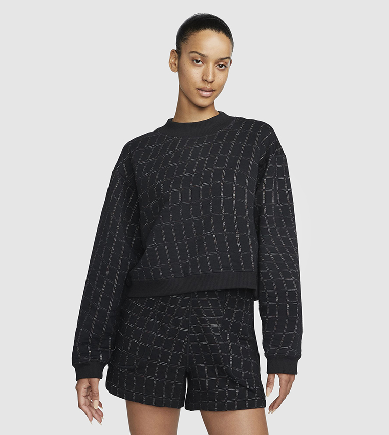 nike quilted sweatshirt