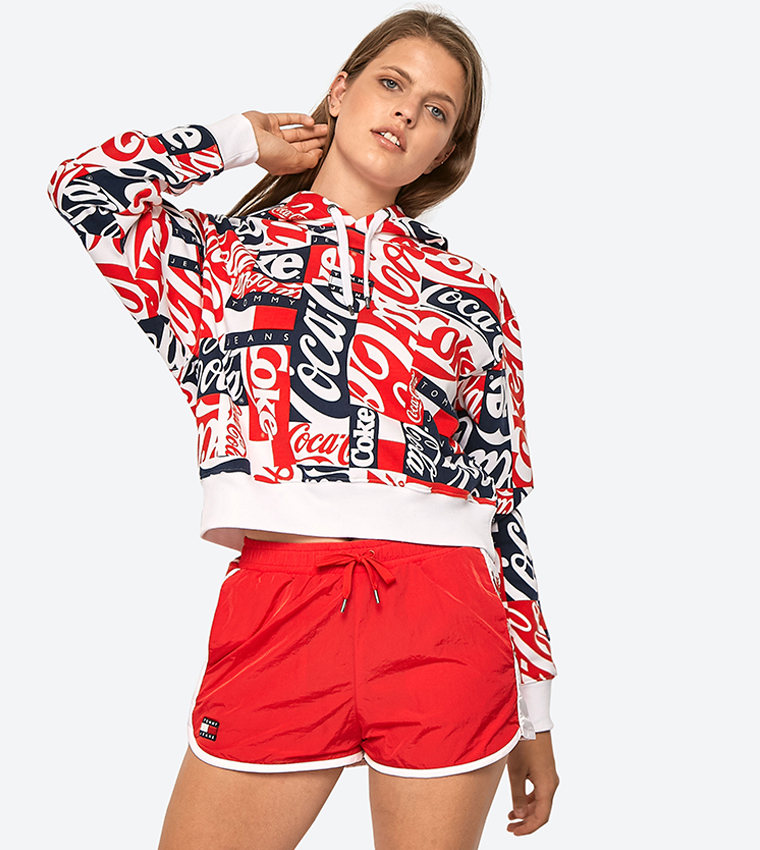 Coca cola hotsell cropped hoodie