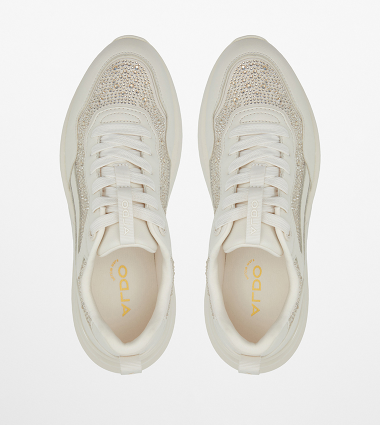 Buy Aldo DYLANA Embellished Lace Up Sneakers In Beige 6thStreet UAE