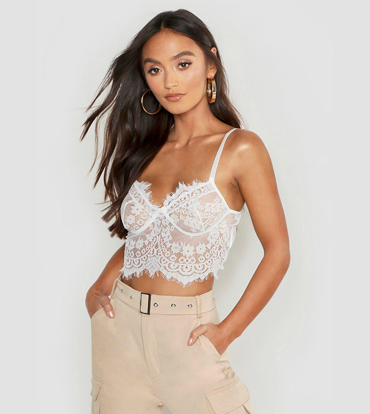 Lace cupped bralette on sale