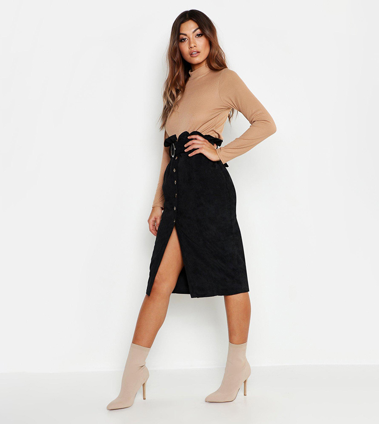 Paperbag hotsell skirt boohoo