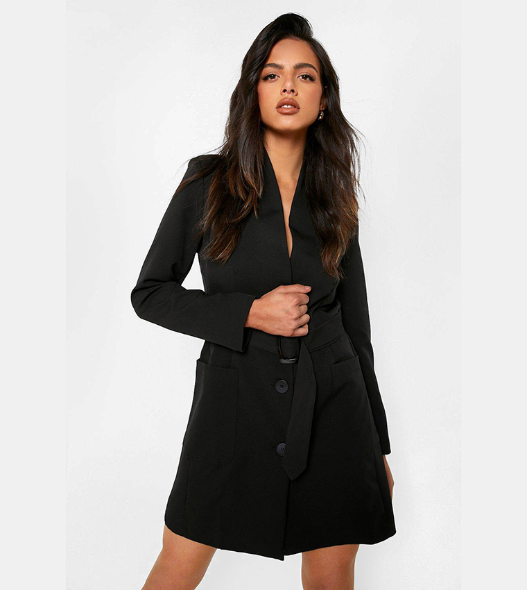 Belted pocket detail blazer sales dress