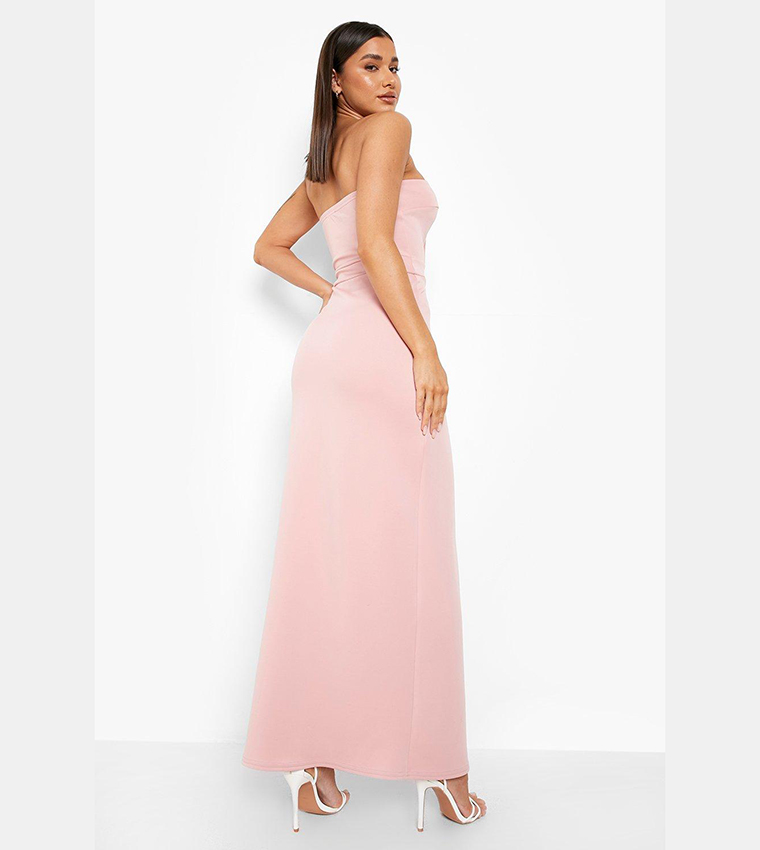 boohoo bandeau wrap detail maxi dress Dresses Boohoo Bandeau Wrap Detail Maxi Dress Tall Bandeau Wrap Detail Split Maxi Dress Boohoo NO