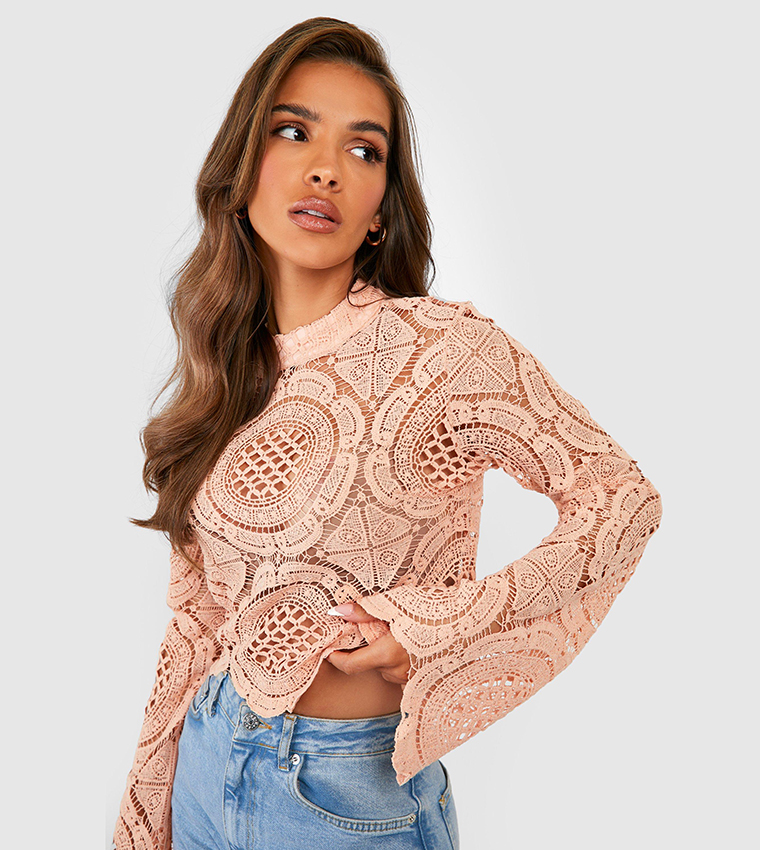 boohoo crochet top
