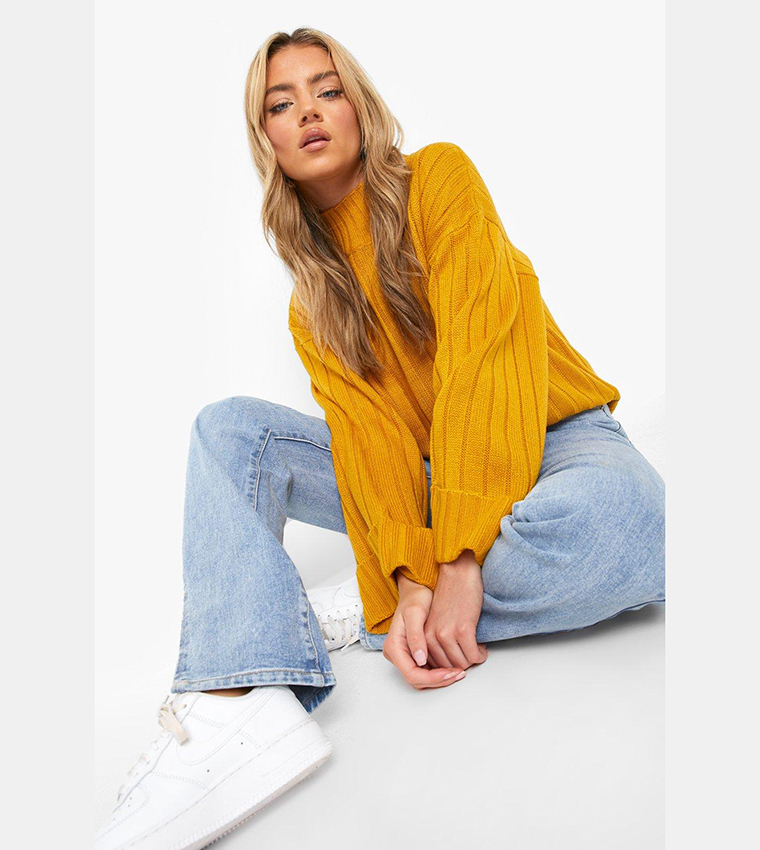 Boohoo mustard outlet jumper