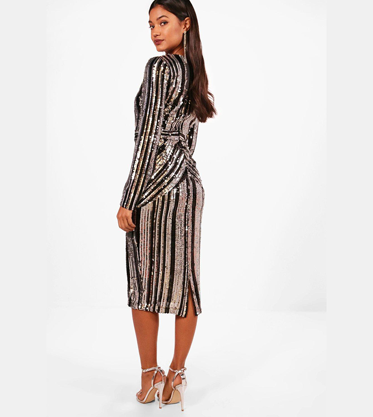boohoo black and gold sequin dress Gold Sequin Boohoo Party Wear Boutique Sequin Mesh Bodycon Dress Best Sale