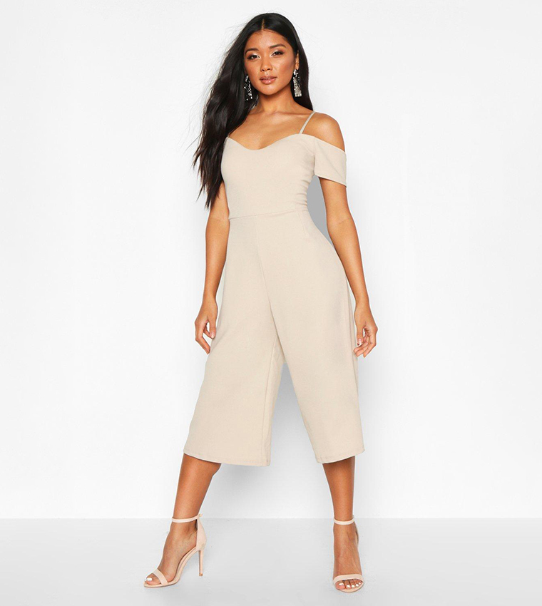 Beige store culotte jumpsuit