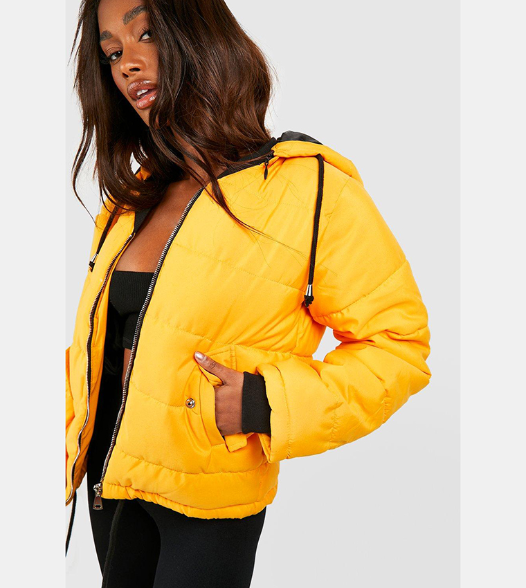 Padded yellow outlet jacket