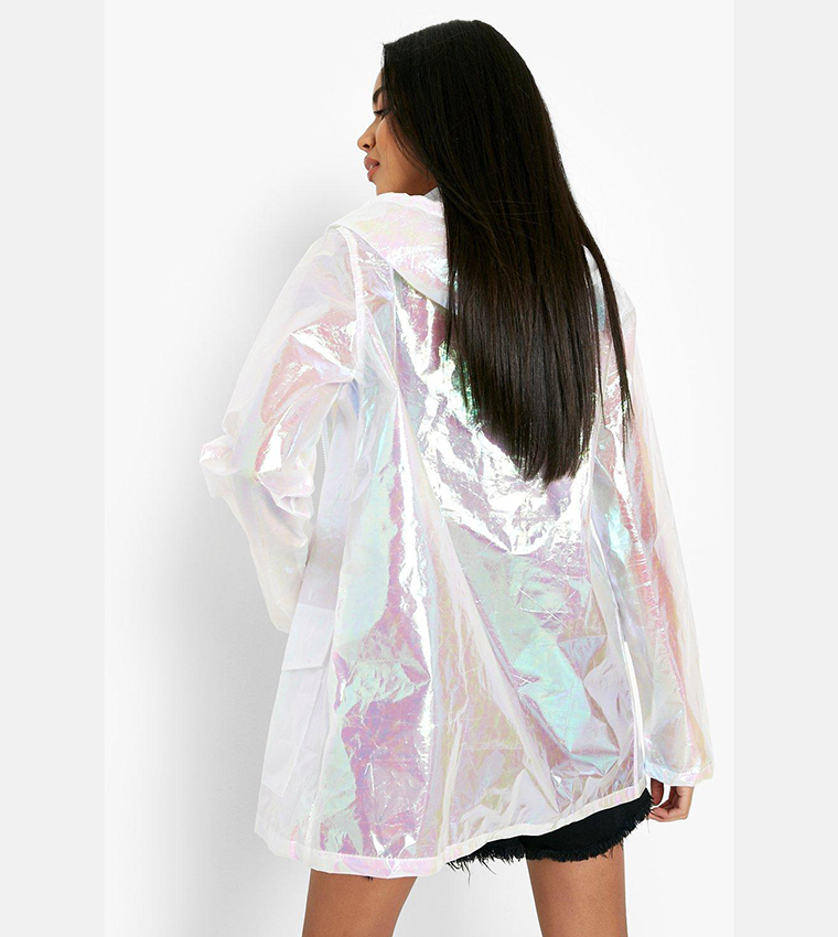 Buy Boohoo Holographic Jacket In Pink 6thStreet Saudi Arabia