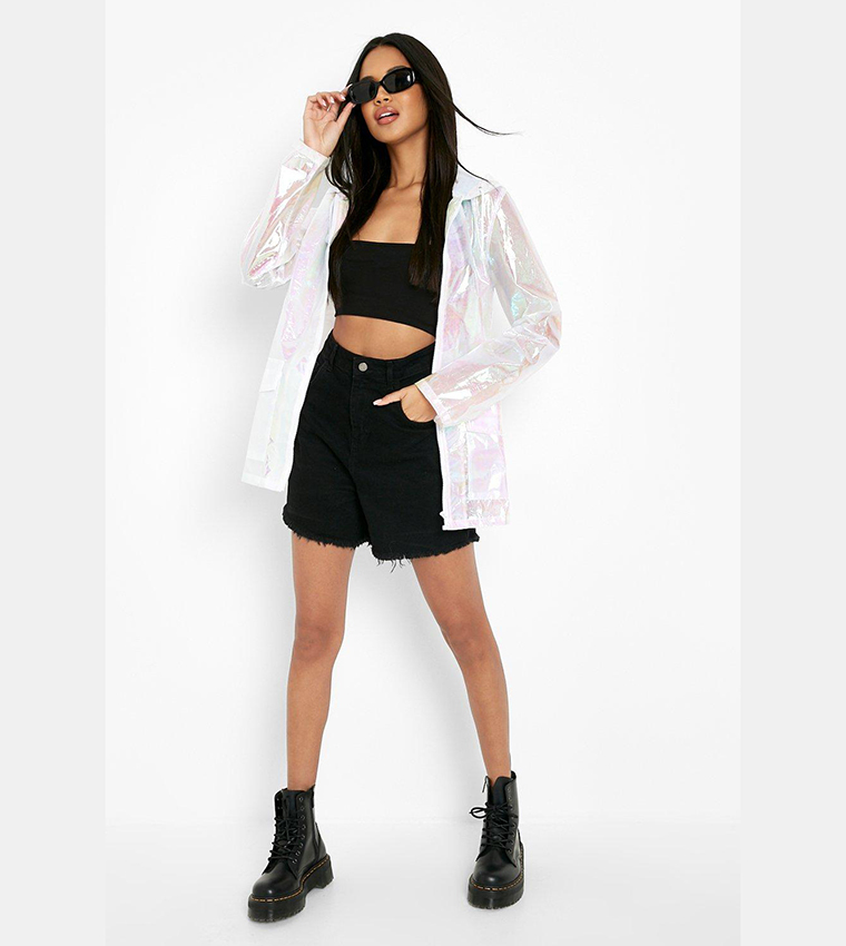 Boohoo holographic cheap jacket