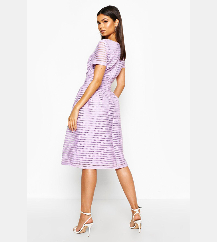 Boohoo boutique full skirted prom fashion midi dress