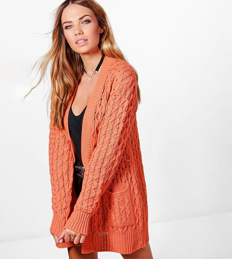 Cable Cardigan With Pockets