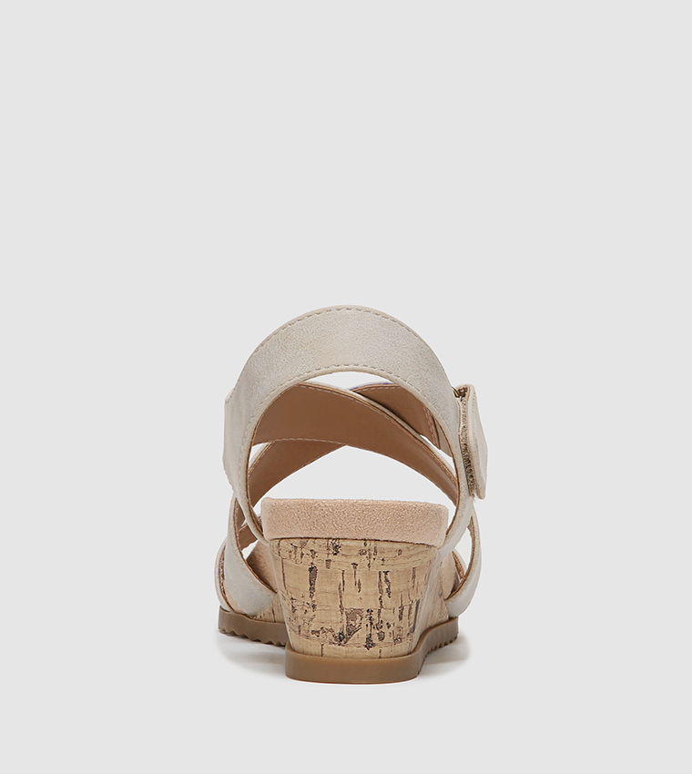 SINCEREE Open Toe Wedge Sandals