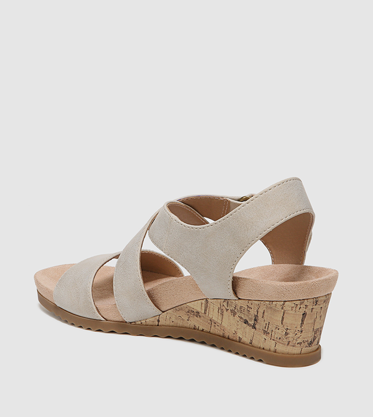 SINCEREE Open Toe Wedge Sandals