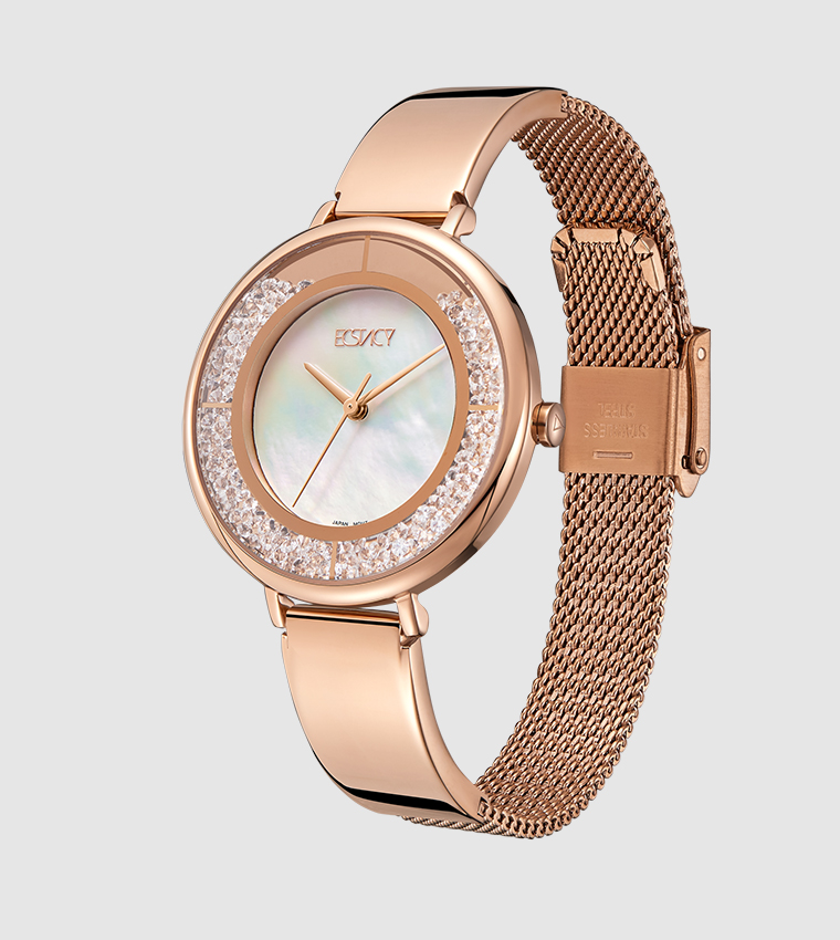 MOP Dial Analog Watch