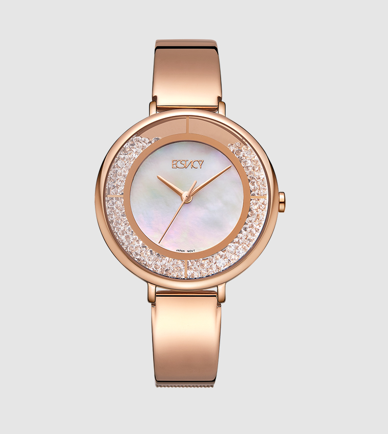 MOP Dial Analog Watch
