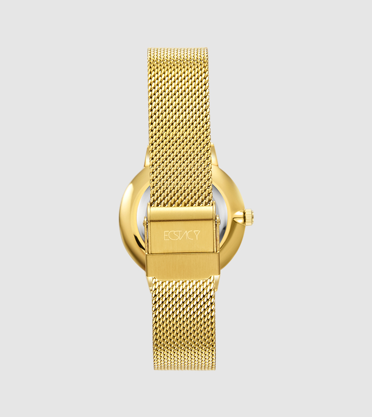 Champagne Dial Analog Watch