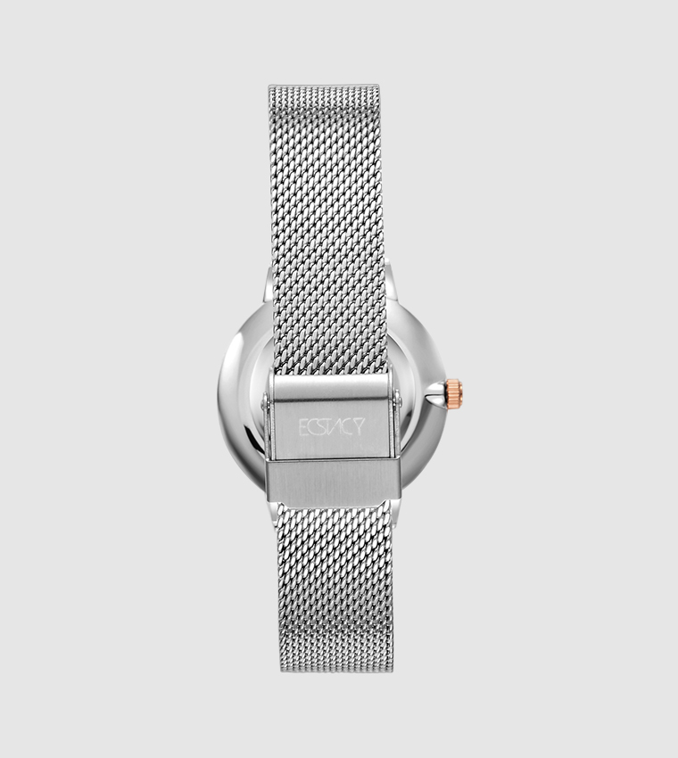 Silver Dial Analog Watch