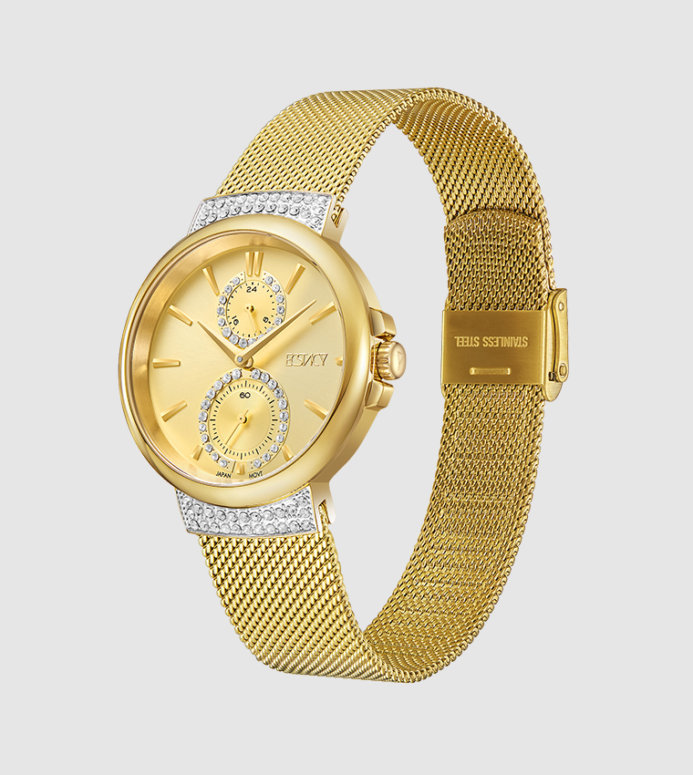 Champagne- Sunray Dial Multifunction Watch
