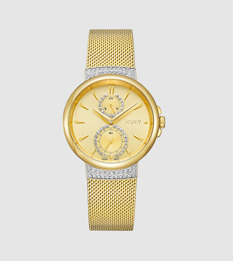 Champagne- Sunray Dial Multifunction Watch