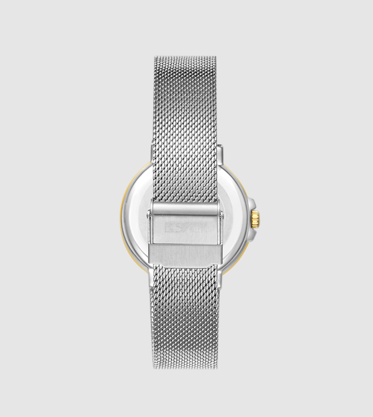 Silver- Sunray Dial Multifunction Watch
