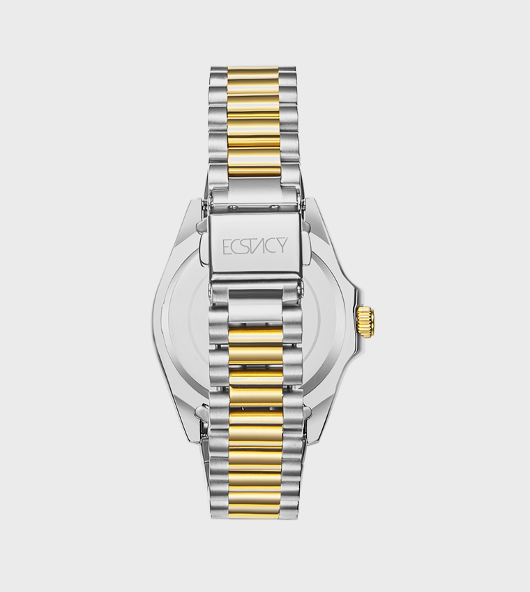 VX3J Movement Stone Studded Multifunction Watch