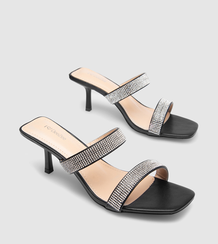 Buy DEEZEE CCC Mid Heel Block Sandal In Black 6thStreet UAE