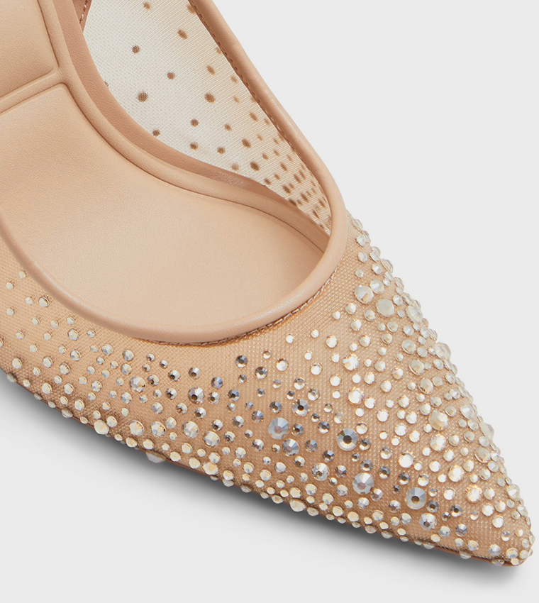 EBENEZER Embellished Mesh Detail Pumps