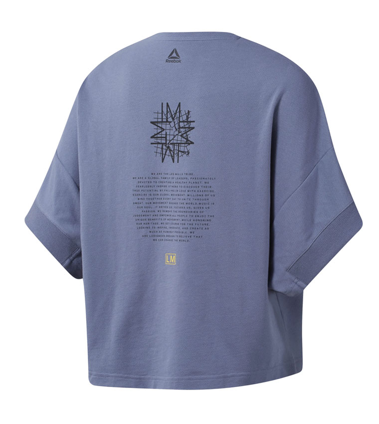 Buy Reebok Lm Perf Cotton Crop Tee Blue In Blue 6thStreet UAE