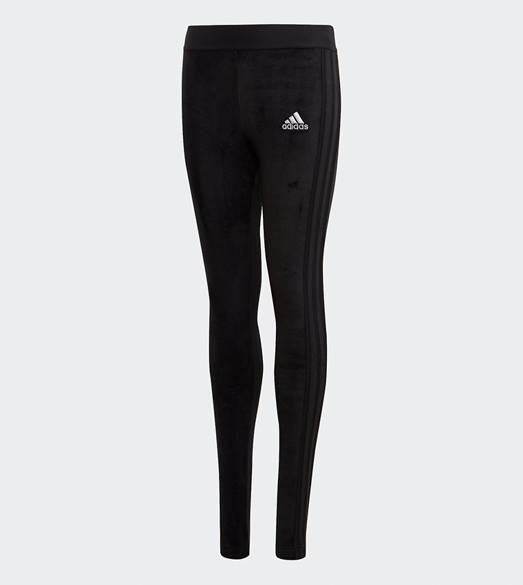 Buy Adidas Logo Detail Active Leggings In BLACK/WHITE