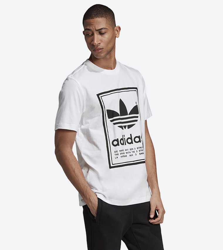 Adidas Originals Sleeve Graphic Printed Vintage Shirt In White | 6thStreet Oman