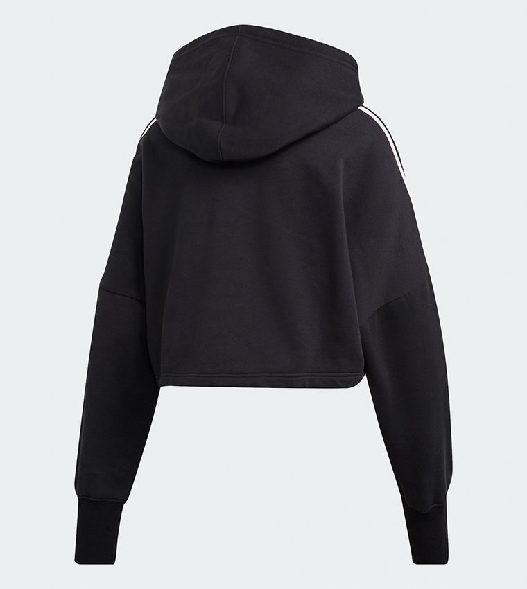 Black cropped adidas online hoodie