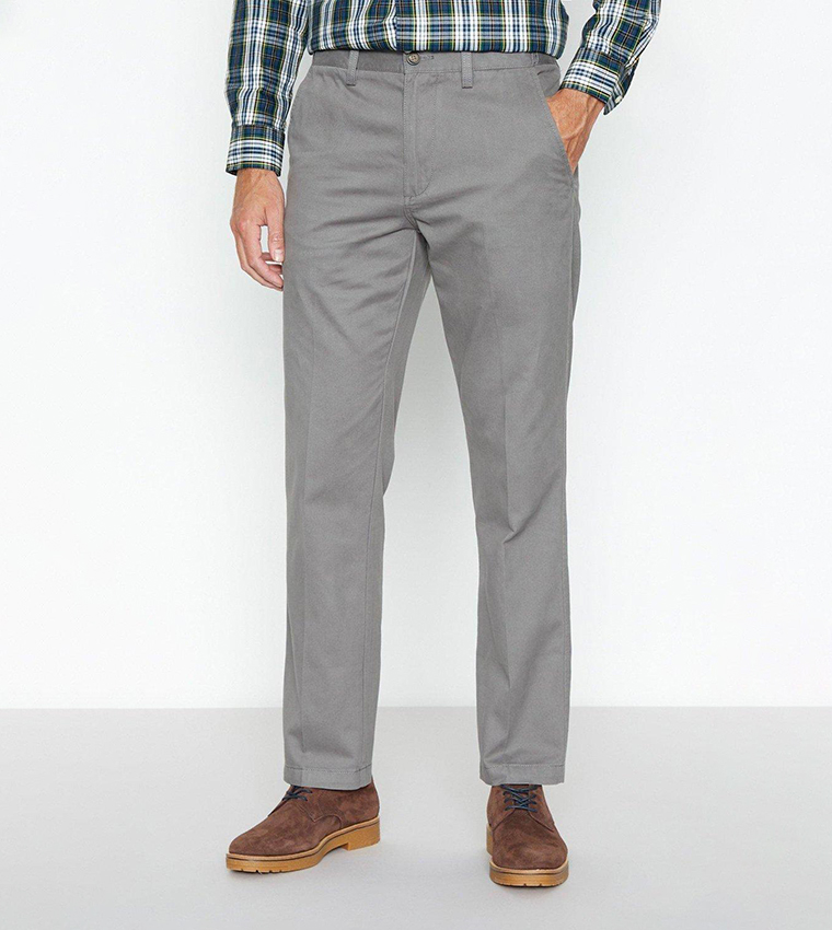 Grey Regular Fit Men's Chinos by Being Human Clothing