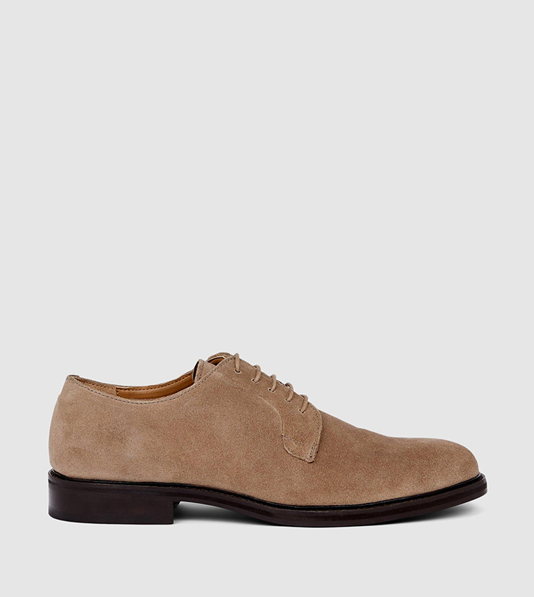 Buy Maine Langley Suede Derby Shoes In Beige 6thStreet Kuwait