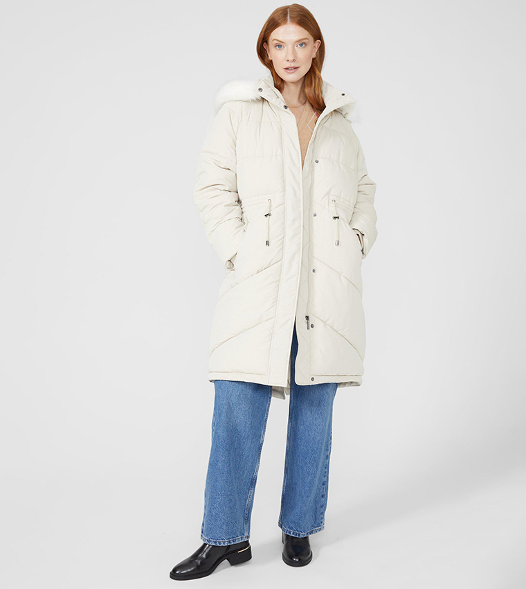 Padded fur coat on sale womens