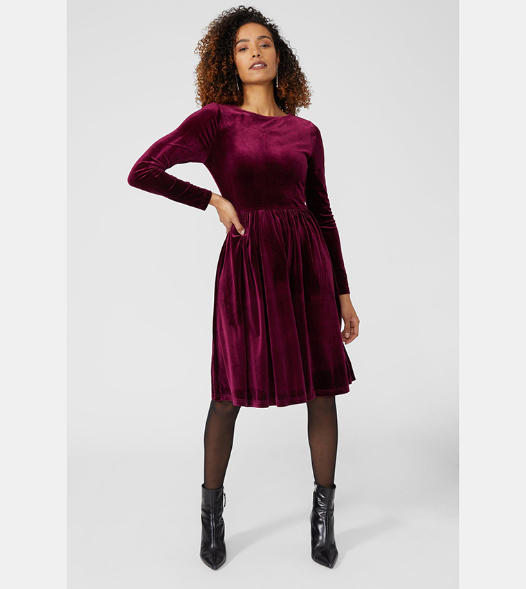 MulCotton Tie and Dye Fit and  Flare Dress