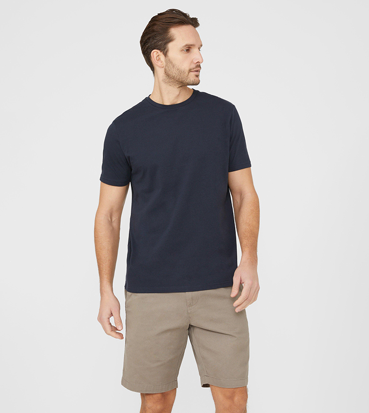 Solid Crew Neck T-Shirt