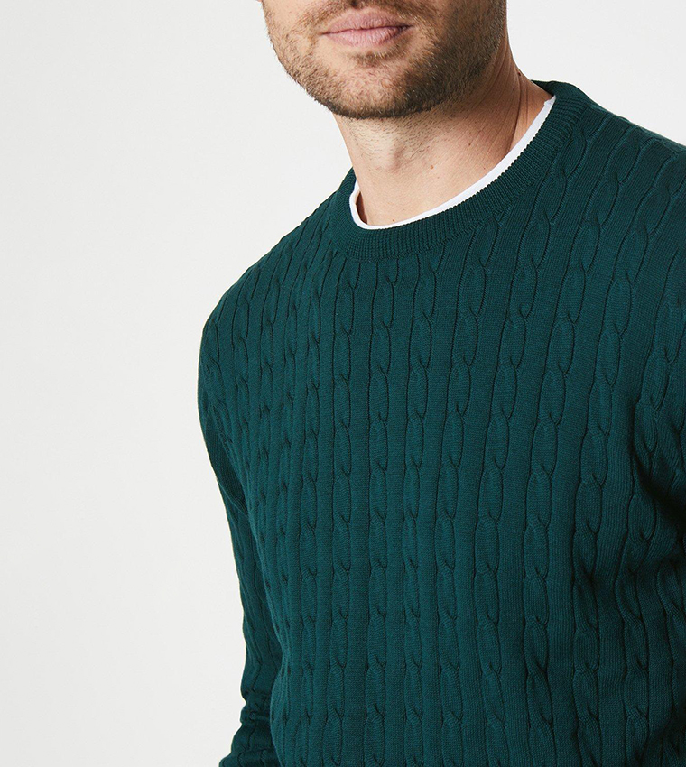 17290 Green Crew Neck Jumper