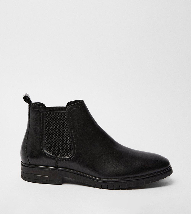 Buy Maine Brampton Leather Flex Sole Chelsea Boots In Black