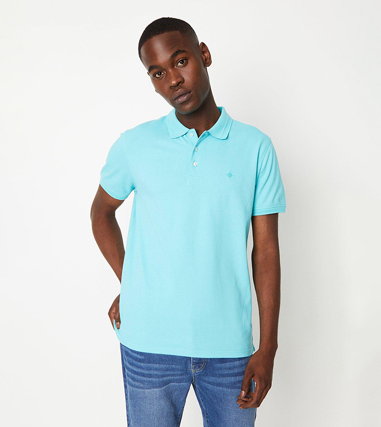 Aqua blue polo t shirt hotsell