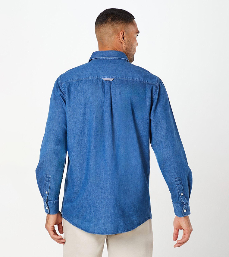 Washed Long Sleeves Denim Shirt