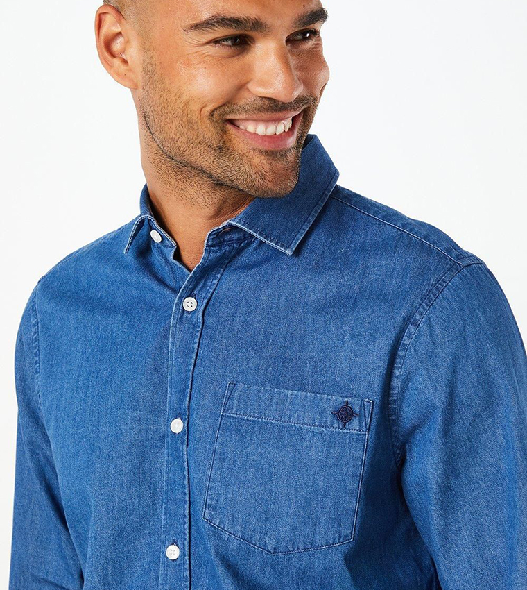 Washed Long Sleeves Denim Shirt