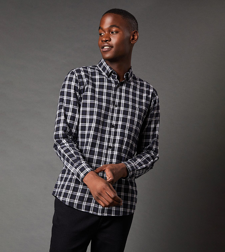 Brushed Classic Checkered Long Sleeves Shirt