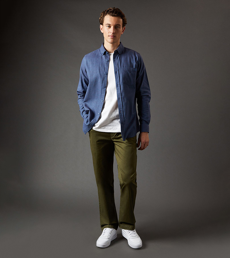 Solid Chino Trousers